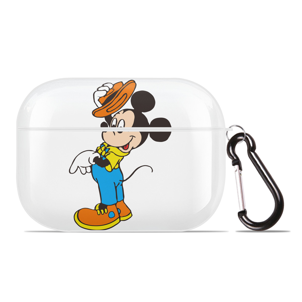 （画像用） ミッキーマウス Mickey Mouse 【AirPods Pro用】ハードシェル保護ケース 耐衝撃・防指紋・カラビナ付き商品仕様