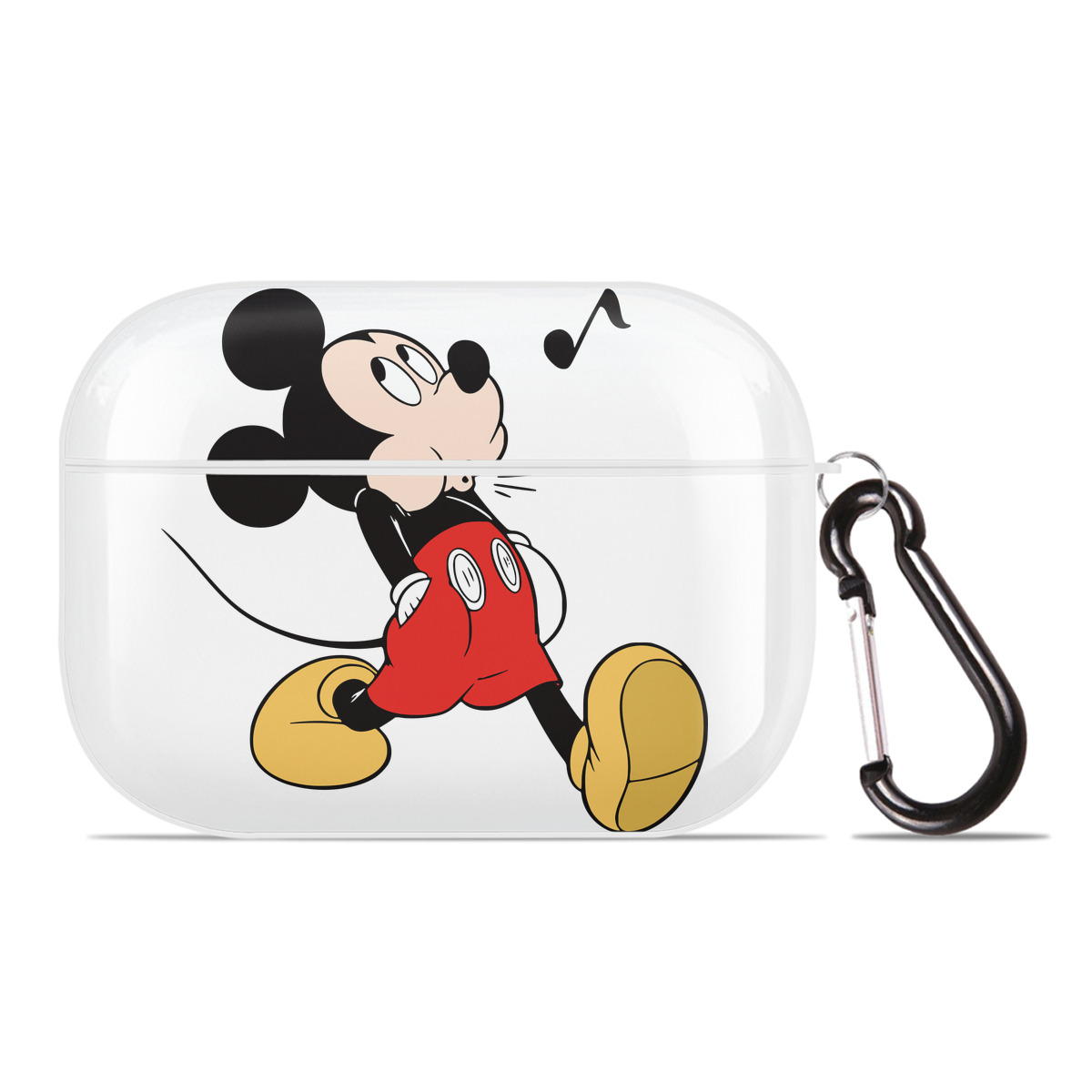 （画像用） ミッキーマウス Mickey Mouse 【AirPods Pro用】ハードシェル保護ケース 耐衝撃・防指紋・カラビナ付き商品仕様