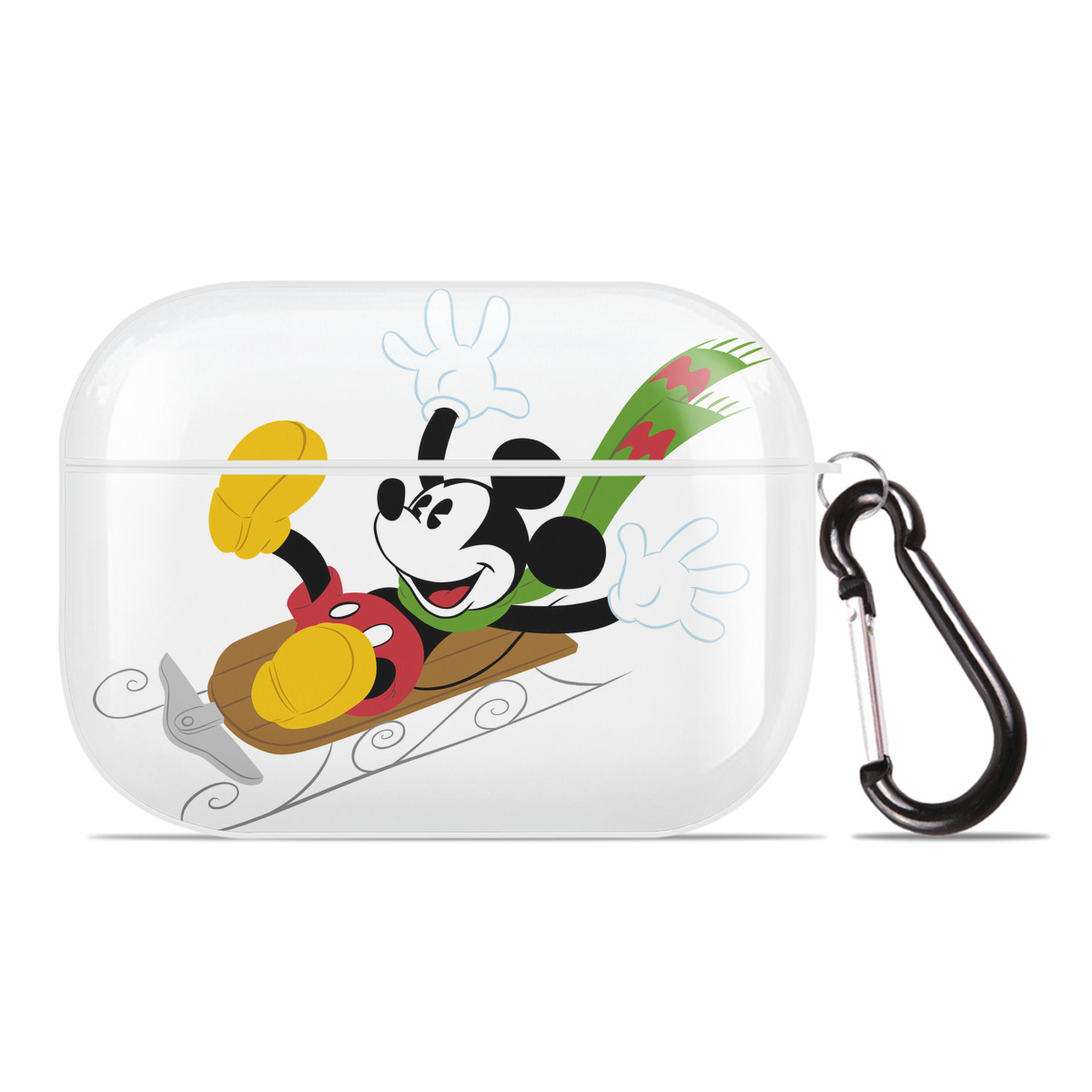 （画像用） ミッキーマウス Mickey Mouse 【AirPods Pro用】ハードシェル保護ケース 耐衝撃・防指紋・カラビナ付き商品仕様