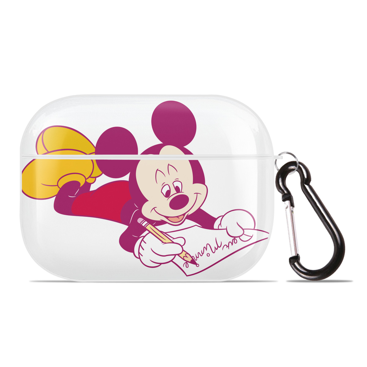 （画像用） ミッキーマウス Mickey Mouse 【AirPods Pro用】ハードシェル保護ケース 耐衝撃・防指紋・カラビナ付き商品仕様