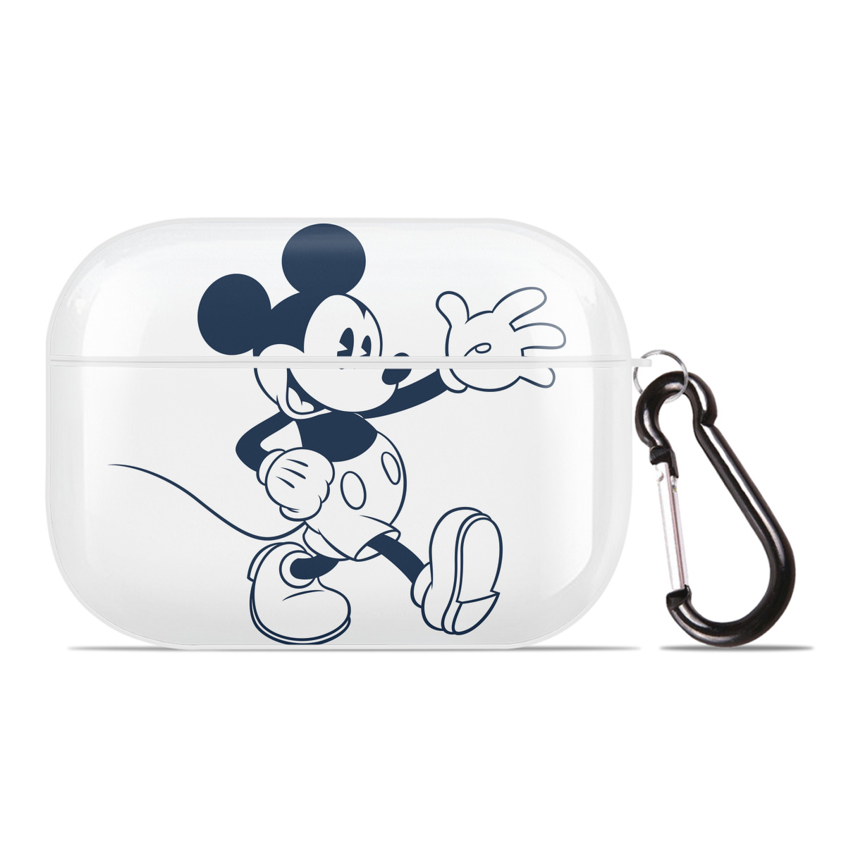 （画像用） ミッキーマウス Mickey Mouse 【AirPods Pro用】ハードシェル保護ケース 耐衝撃・防指紋・カラビナ付き商品仕様