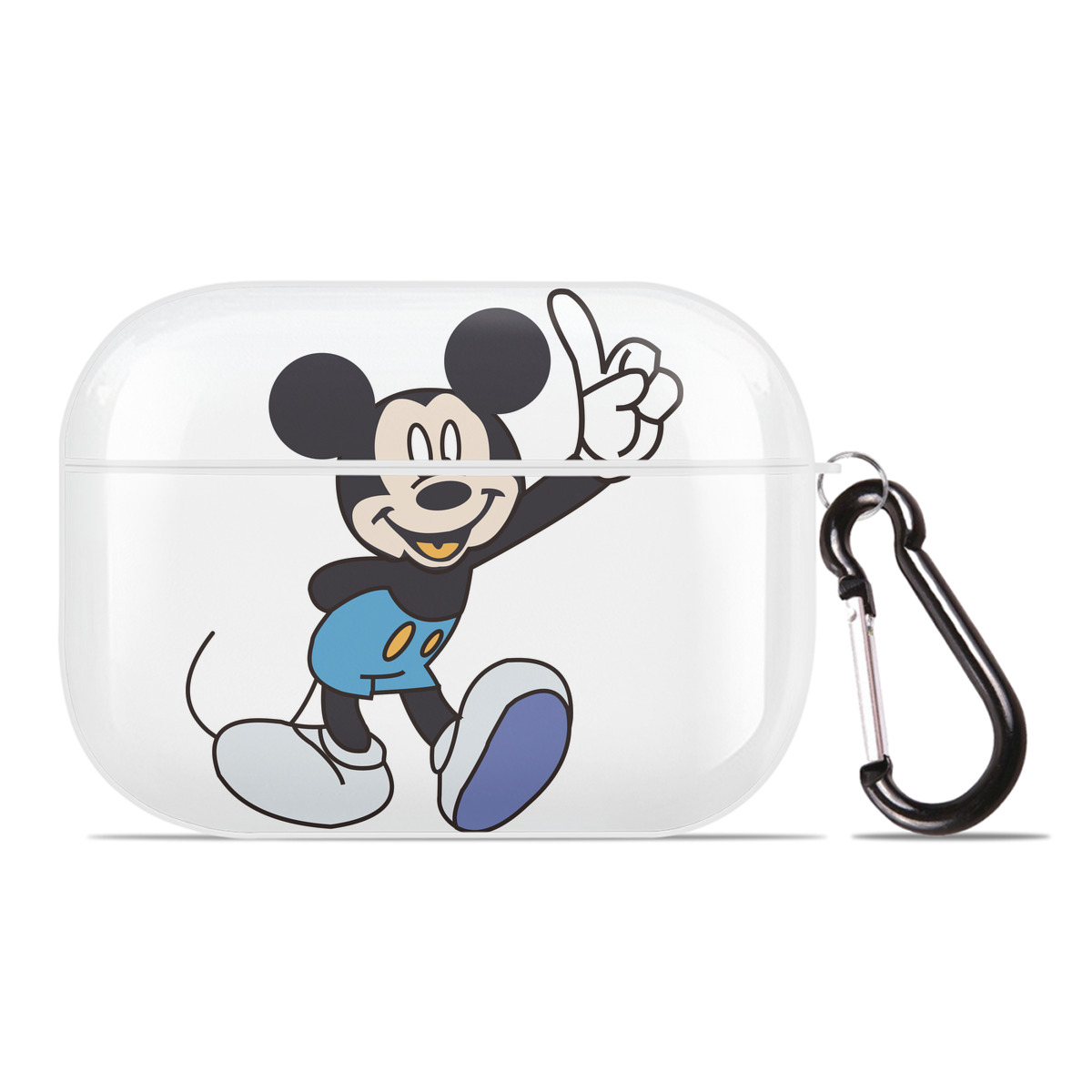 （画像用） ミッキーマウス Mickey Mouse 【AirPods Pro用】ハードシェル保護ケース 耐衝撃・防指紋・カラビナ付き商品仕様