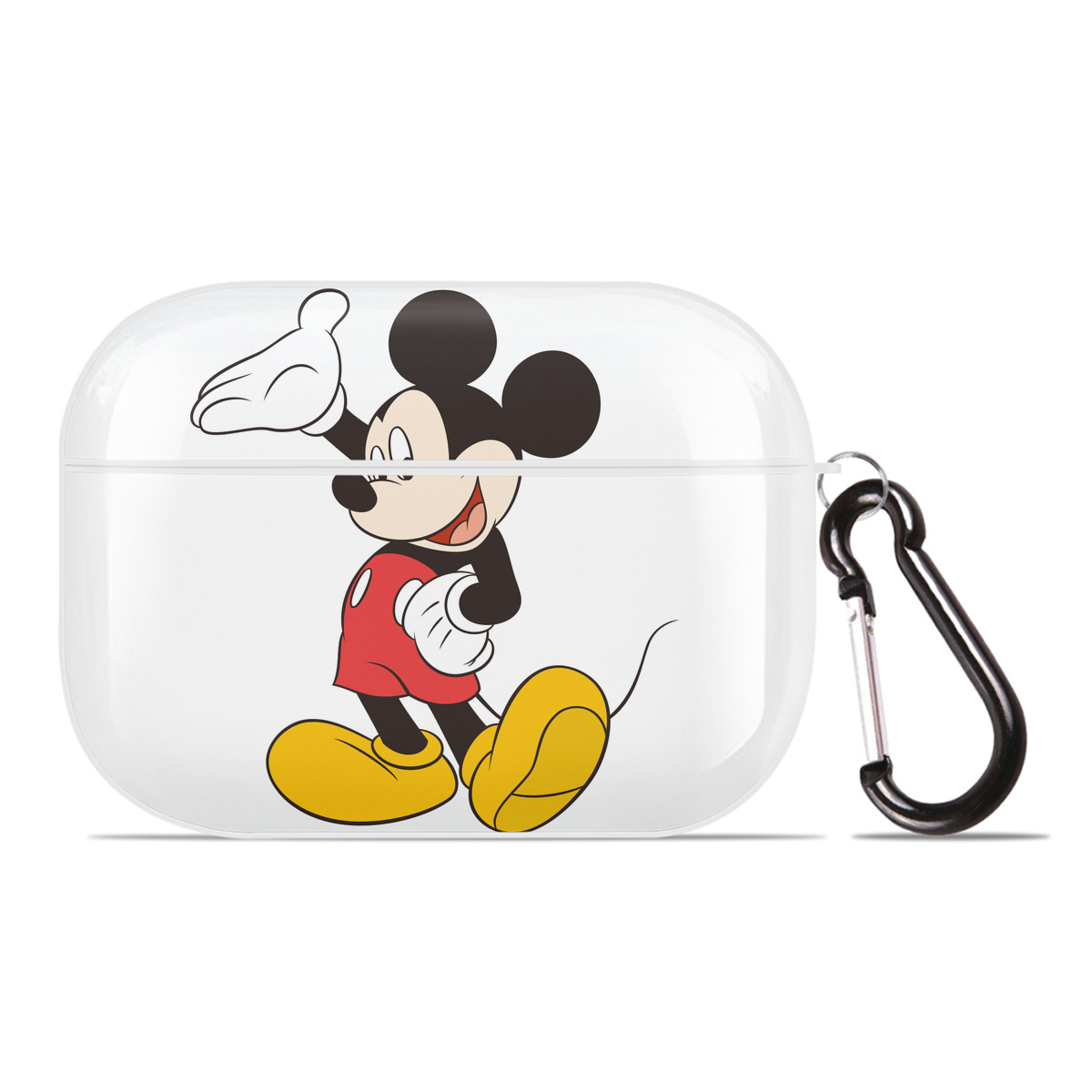 （画像用） ミッキーマウス Mickey Mouse 【AirPods Pro用】ハードシェル保護ケース 耐衝撃・防指紋・カラビナ付き商品仕様