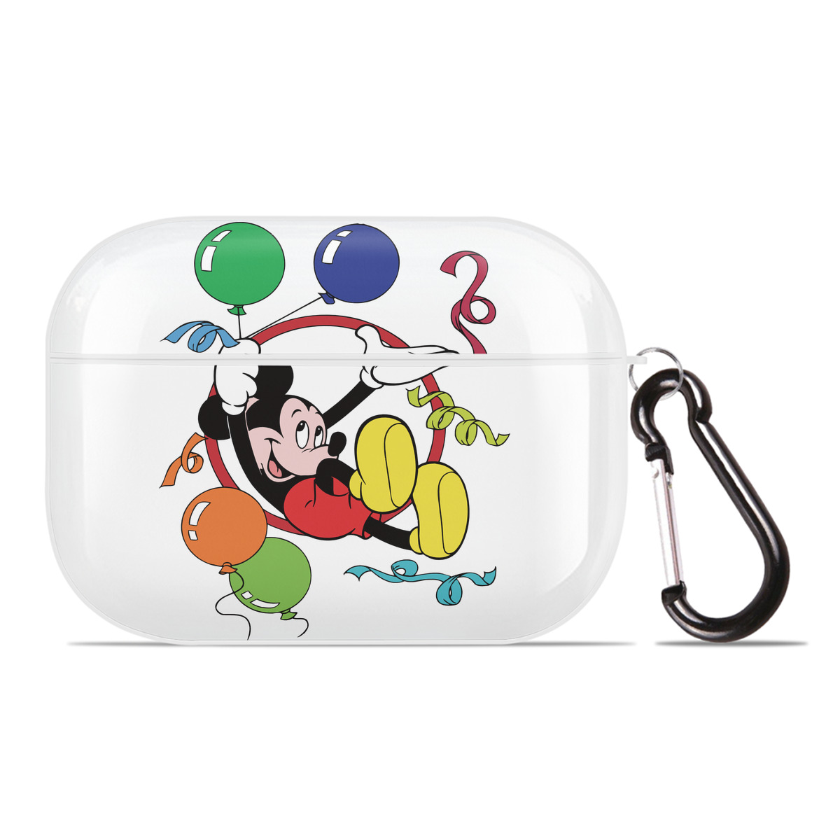 （画像用） ミッキーマウス Mickey Mouse 【AirPods Pro用】ハードシェル保護ケース 耐衝撃・防指紋・カラビナ付き商品仕様