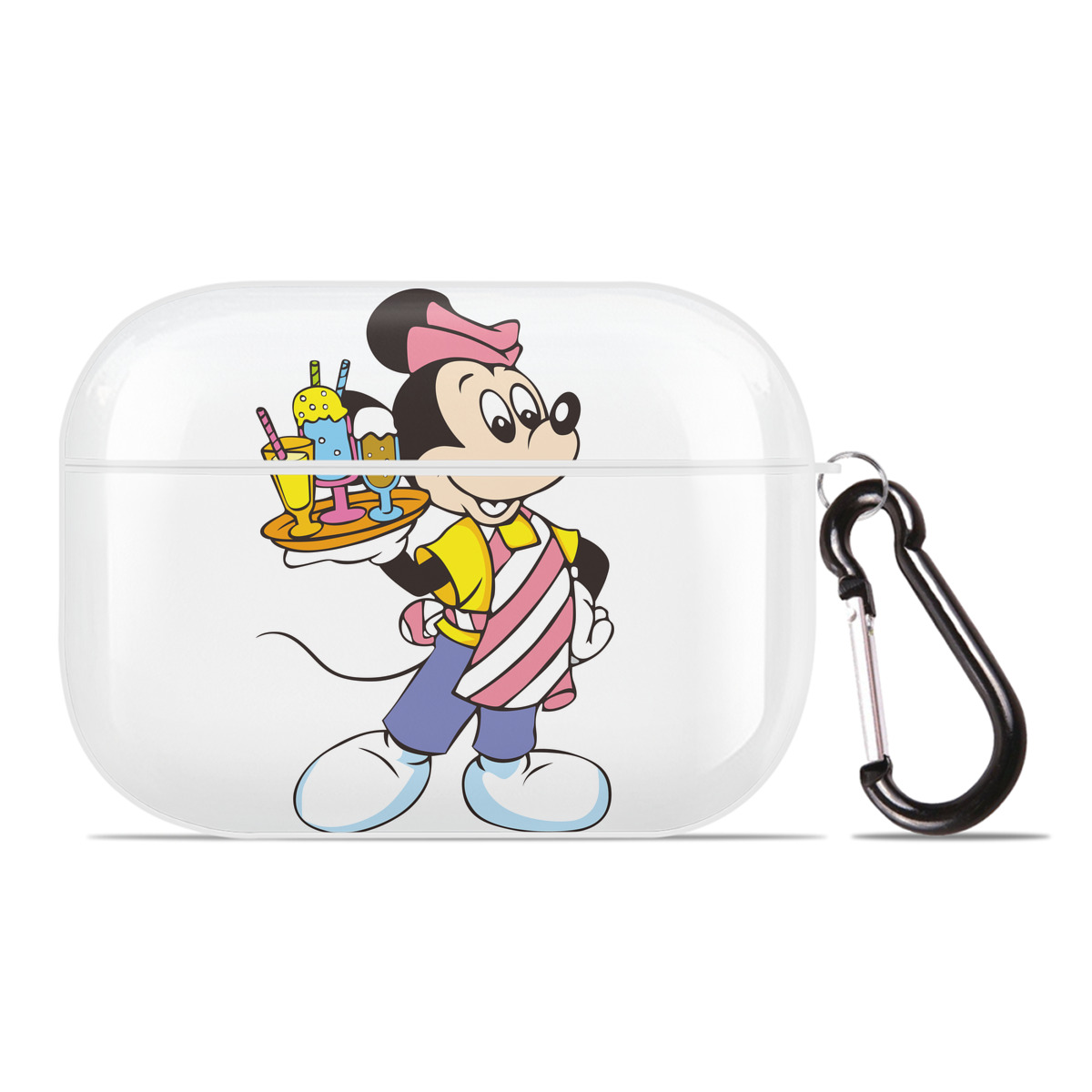 （画像用） ミッキーマウス Mickey Mouse 【AirPods Pro用】ハードシェル保護ケース 耐衝撃・防指紋・カラビナ付き商品仕様