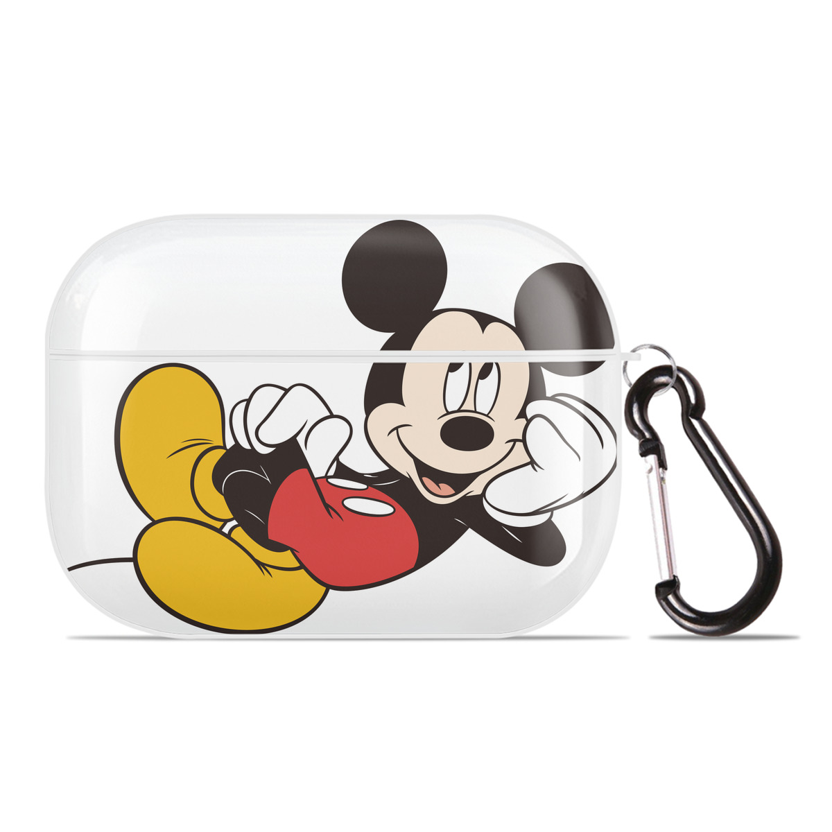 （画像用） ミッキーマウス Mickey Mouse 【AirPods Pro用】ハードシェル保護ケース 耐衝撃・防指紋・カラビナ付き商品仕様