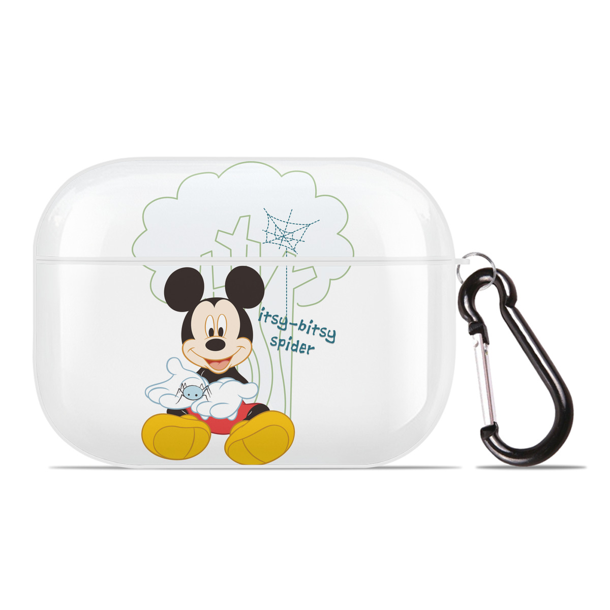 （画像用） ミッキーマウス Mickey Mouse 【AirPods Pro用】ハードシェル保護ケース 耐衝撃・防指紋・カラビナ付き商品仕様