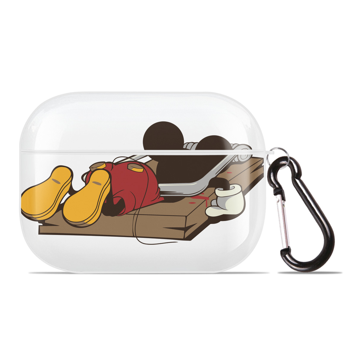 （画像用） ミッキーマウス Mickey Mouse 【AirPods Pro用】ハードシェル保護ケース 耐衝撃・防指紋・カラビナ付き商品仕様