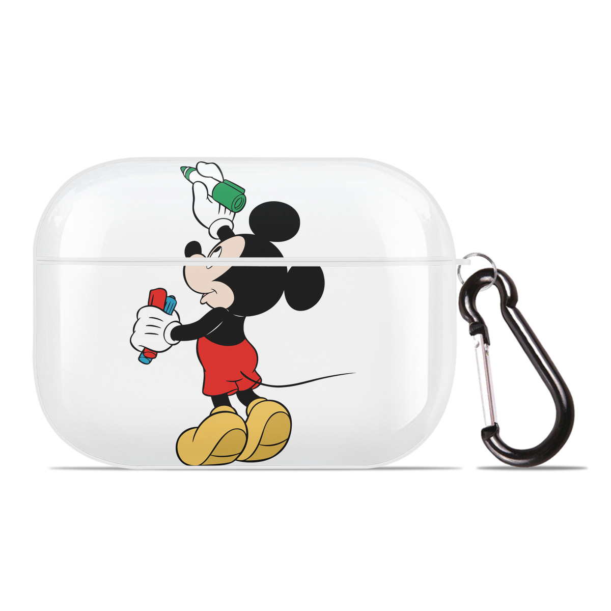 （画像用） ミッキーマウス Mickey Mouse 【AirPods Pro用】ハードシェル保護ケース 耐衝撃・防指紋・カラビナ付き商品仕様
