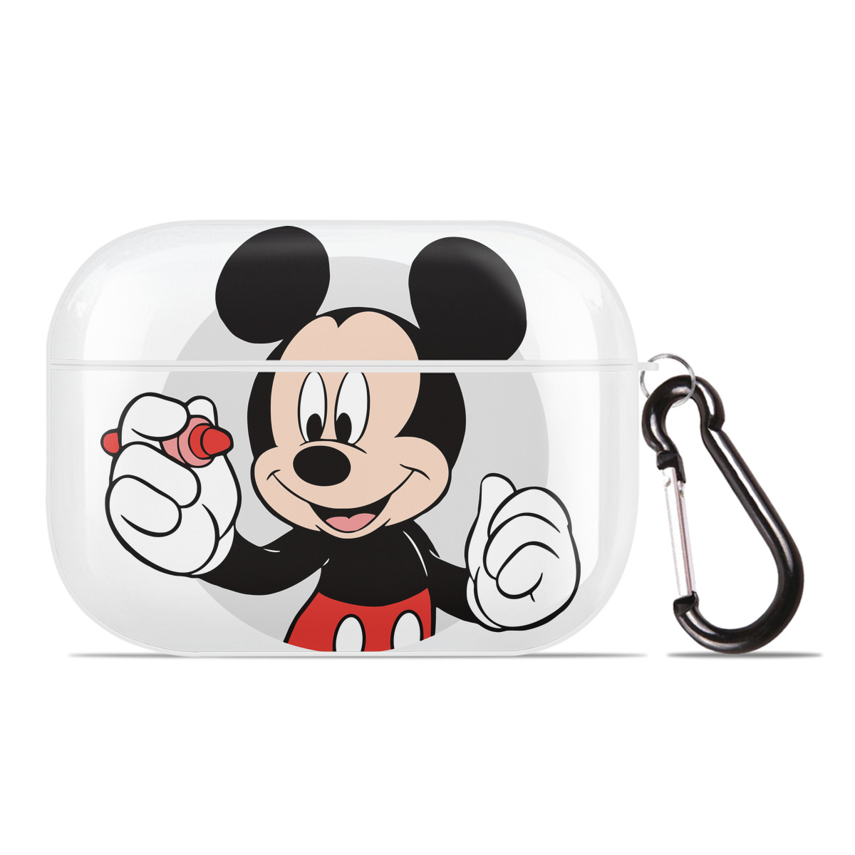 （画像用） ミッキーマウス Mickey Mouse 【AirPods Pro用】ハードシェル保護ケース 耐衝撃・防指紋・カラビナ付き商品仕様