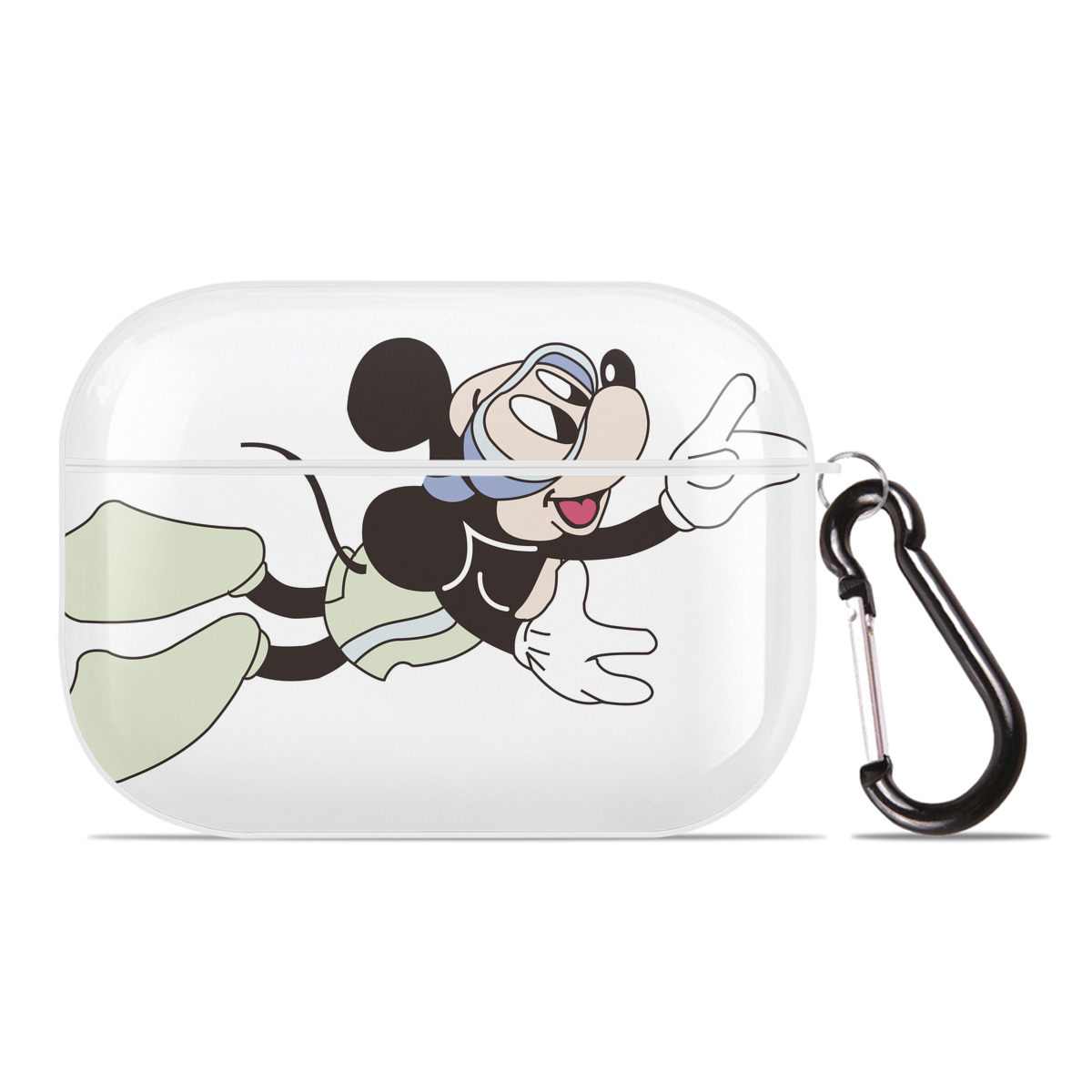 （画像用） ミッキーマウス Mickey Mouse 【AirPods Pro用】ハードシェル保護ケース 耐衝撃・防指紋・カラビナ付き商品仕様