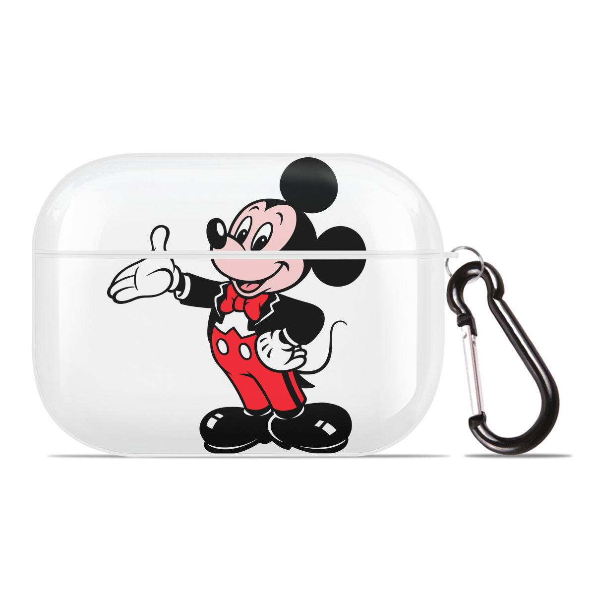 （画像用） ミッキーマウス Mickey Mouse 【AirPods Pro用】ハードシェル保護ケース 耐衝撃・防指紋・カラビナ付き商品仕様