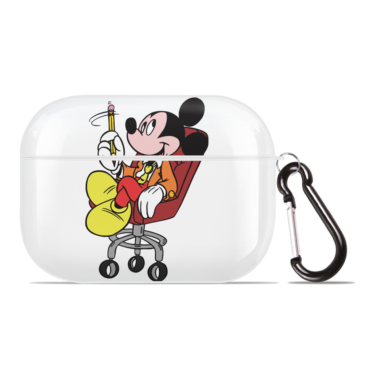 （画像用） ミッキーマウス Mickey Mouse 【AirPods Pro用】ハードシェル保護ケース 耐衝撃・防指紋・カラビナ付き商品仕様