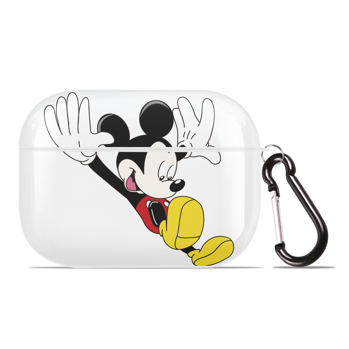 （画像用） ミッキーマウス Mickey Mouse 【AirPods Pro用】ハードシェル保護ケース 耐衝撃・防指紋・カラビナ付き商品仕様