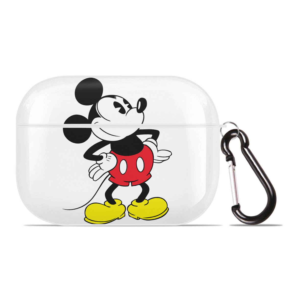 （画像用） ミッキーマウス Mickey Mouse 【AirPods Pro用】ハードシェル保護ケース 耐衝撃・防指紋・カラビナ付き商品仕様
