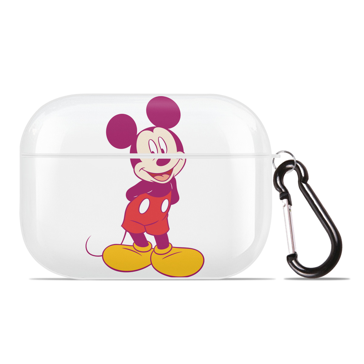 （画像用） ミッキーマウス Mickey Mouse 【AirPods Pro用】ハードシェル保護ケース 耐衝撃・防指紋・カラビナ付き商品仕様