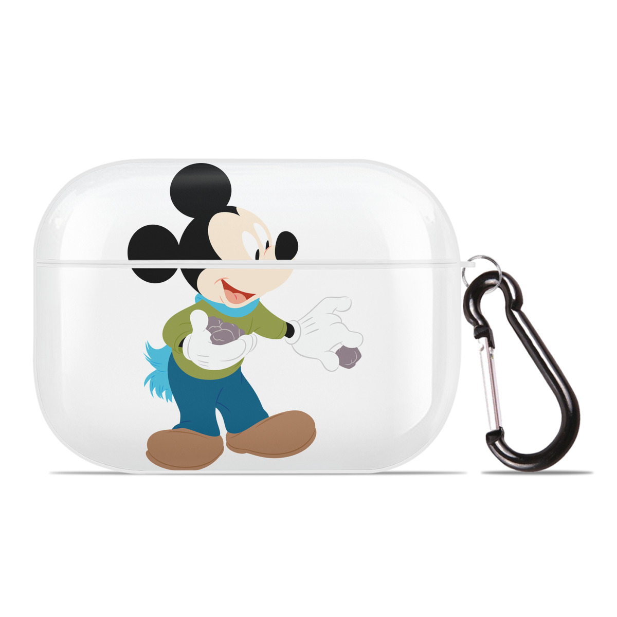 （画像用） ミッキーマウス Mickey Mouse 【AirPods Pro用】ハードシェル保護ケース 耐衝撃・防指紋・カラビナ付き商品仕様