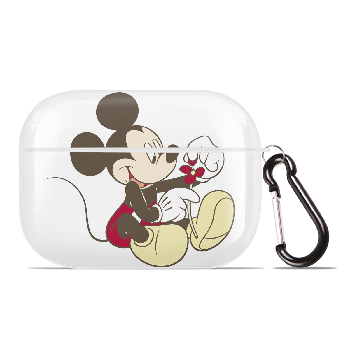 （画像用） ミッキーマウス Mickey Mouse 【AirPods Pro用】ハードシェル保護ケース 耐衝撃・防指紋・カラビナ付き商品仕様