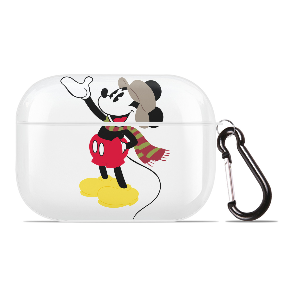 （画像用） ミッキーマウス Mickey Mouse 【AirPods Pro用】ハードシェル保護ケース 耐衝撃・防指紋・カラビナ付き商品仕様