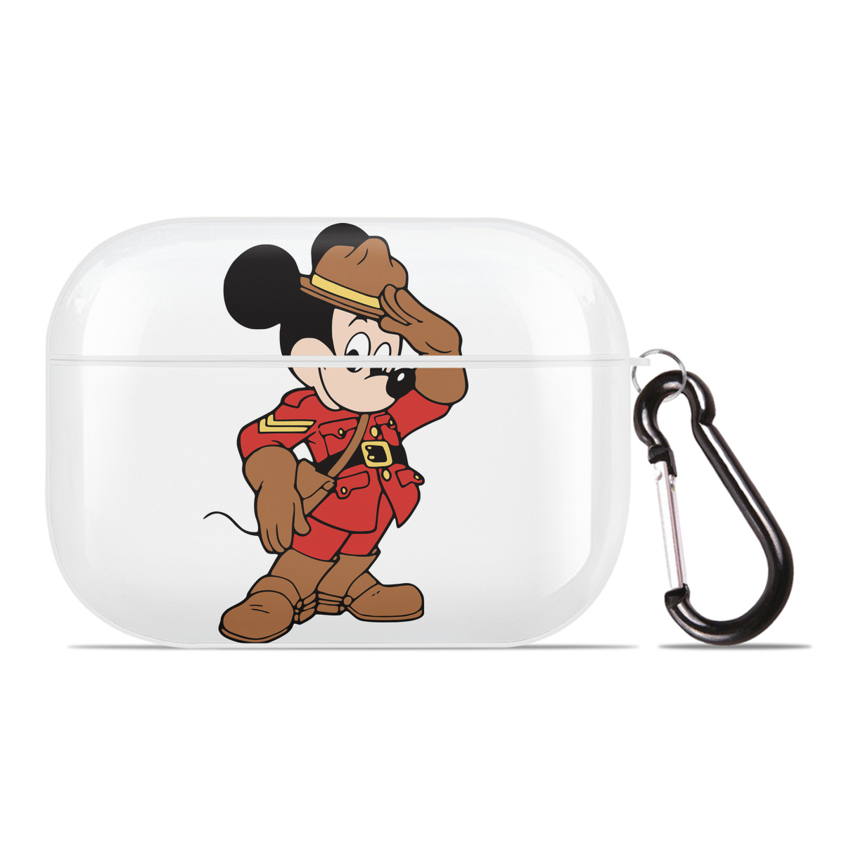 （画像用） ミッキーマウス Mickey Mouse 【AirPods Pro用】ハードシェル保護ケース 耐衝撃・防指紋・カラビナ付き商品仕様