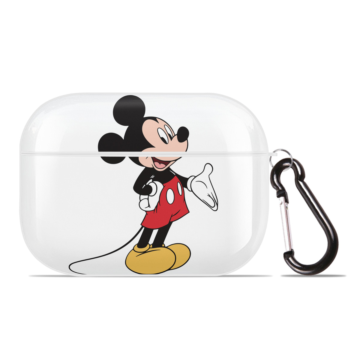（画像用） ミッキーマウス Mickey Mouse 【AirPods Pro用】ハードシェル保護ケース 耐衝撃・防指紋・カラビナ付き商品仕様