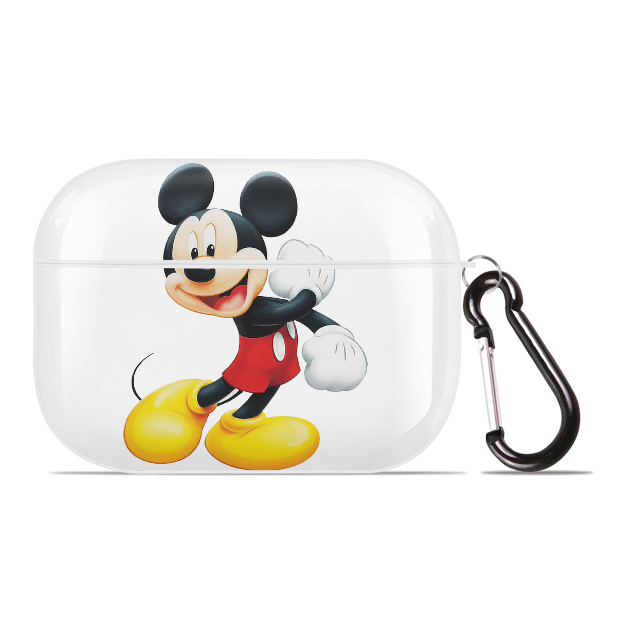 （画像用） ミッキーマウス Mickey Mouse 【AirPods Pro用】ハードシェル保護ケース 耐衝撃・防指紋・カラビナ付き商品仕様