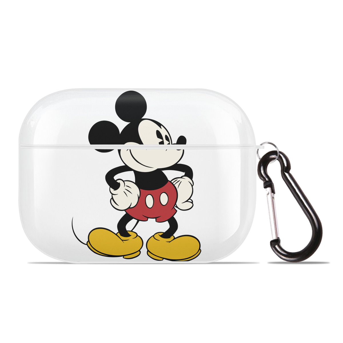 （画像用） ミッキーマウス Mickey Mouse 【AirPods Pro用】ハードシェル保護ケース 耐衝撃・防指紋・カラビナ付き商品仕様