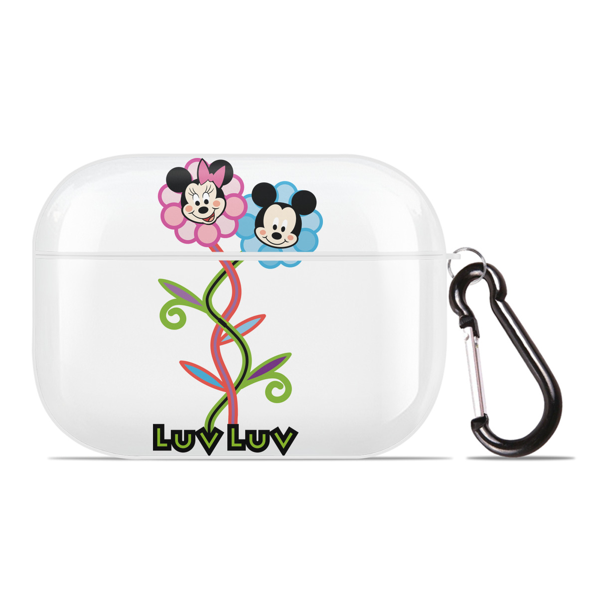（画像用） ミッキーマウス Mickey Mouse 【AirPods Pro用】ハードシェル保護ケース 耐衝撃・防指紋・カラビナ付き商品仕様