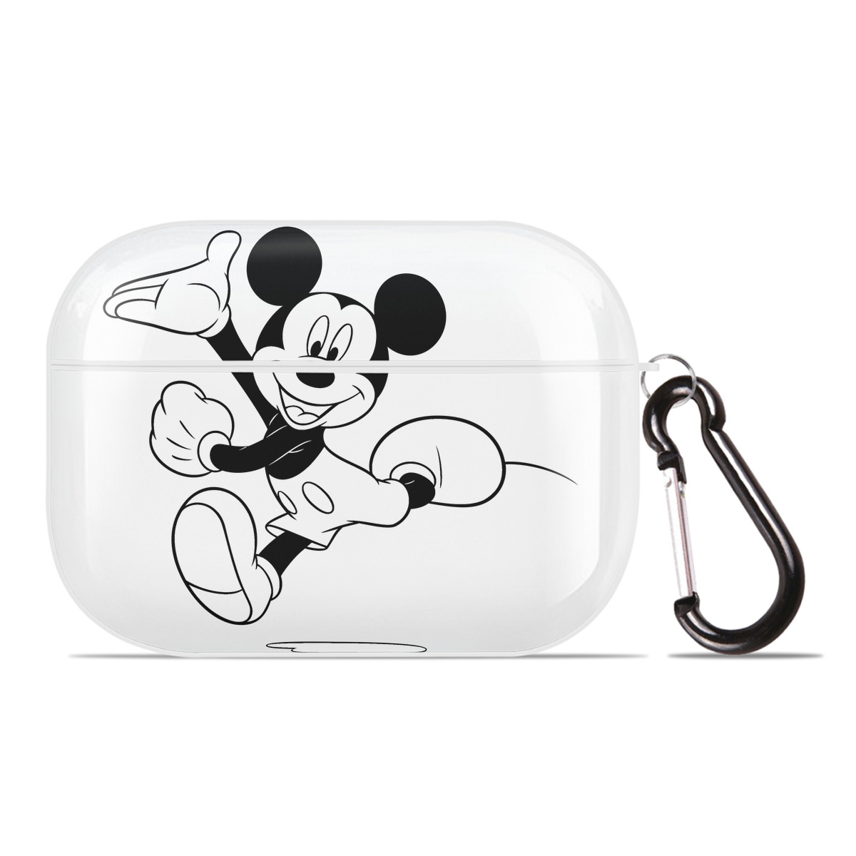 （画像用） ミッキーマウス Mickey Mouse 【AirPods Pro用】ハードシェル保護ケース 耐衝撃・防指紋・カラビナ付き商品仕様