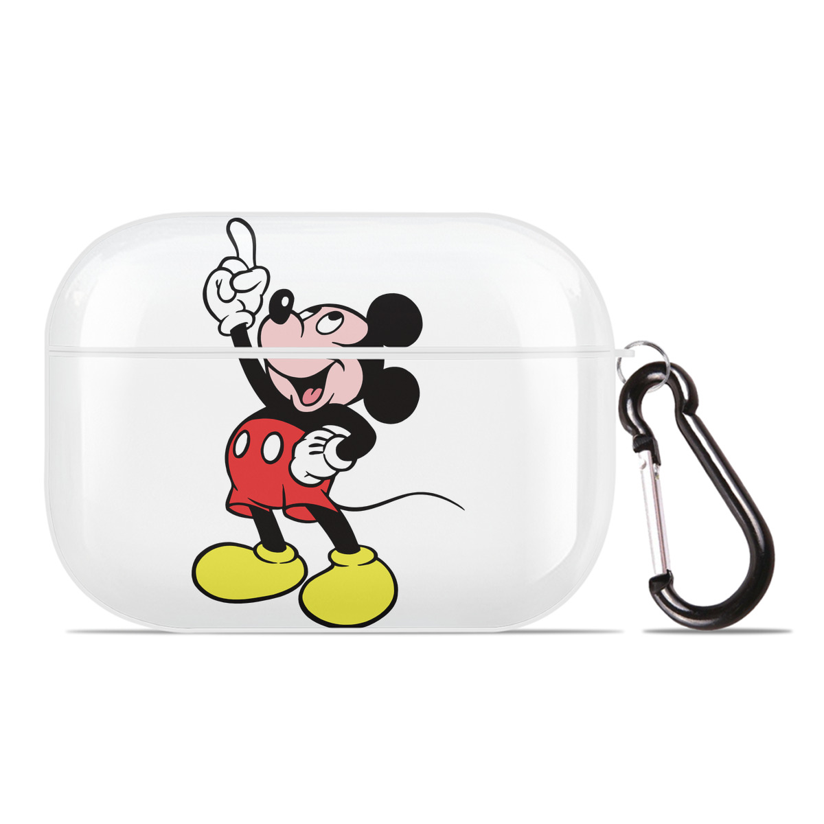 （画像用） ミッキーマウス Mickey Mouse 【AirPods Pro用】ハードシェル保護ケース 耐衝撃・防指紋・カラビナ付き商品仕様