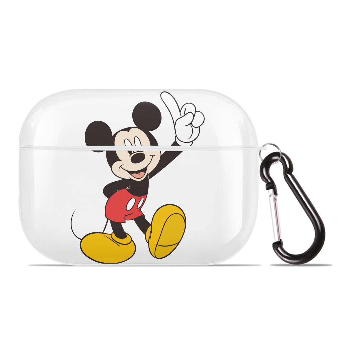 （画像用） ミッキーマウス Mickey Mouse 【AirPods Pro用】ハードシェル保護ケース 耐衝撃・防指紋・カラビナ付き商品仕様