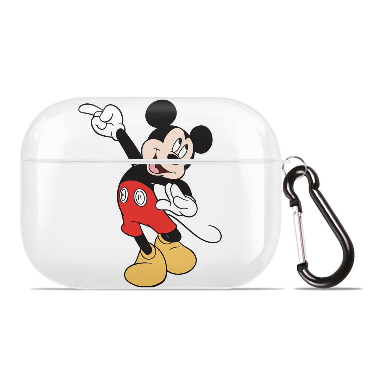 （画像用） ミッキーマウス Mickey Mouse 【AirPods Pro用】ハードシェル保護ケース 耐衝撃・防指紋・カラビナ付き商品仕様