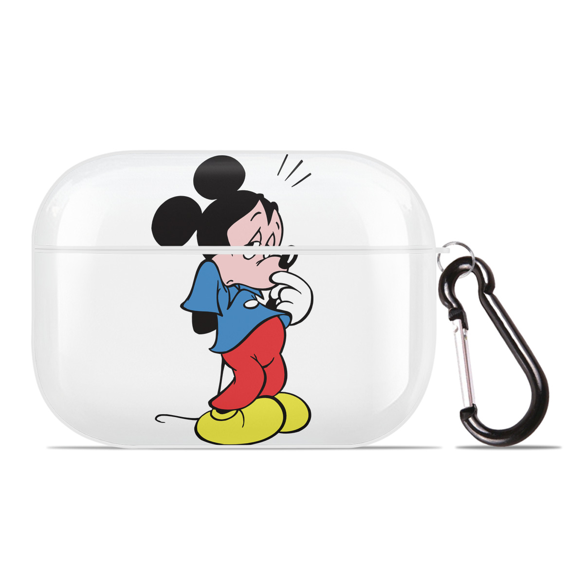 （画像用） ミッキーマウス Mickey Mouse 【AirPods Pro用】ハードシェル保護ケース 耐衝撃・防指紋・カラビナ付き商品仕様