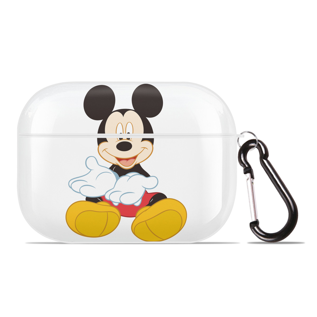 （画像用） ミッキーマウス Mickey Mouse 【AirPods Pro用】ハードシェル保護ケース 耐衝撃・防指紋・カラビナ付き商品仕様