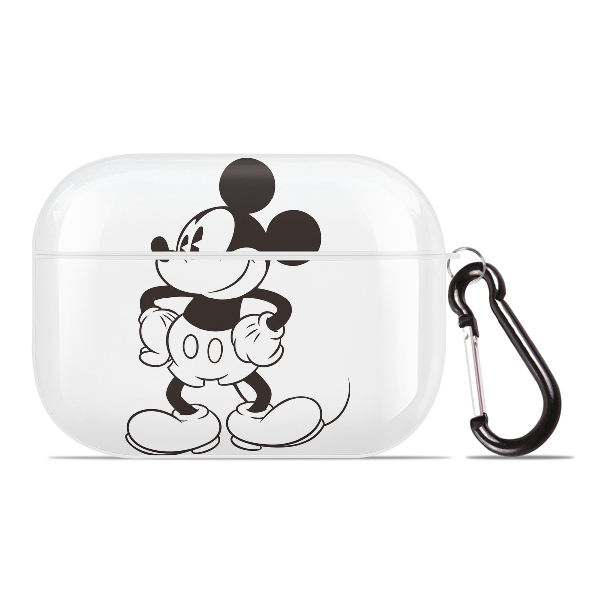 （画像用） ミッキーマウス Mickey Mouse 【AirPods Pro用】ハードシェル保護ケース 耐衝撃・防指紋・カラビナ付き商品仕様