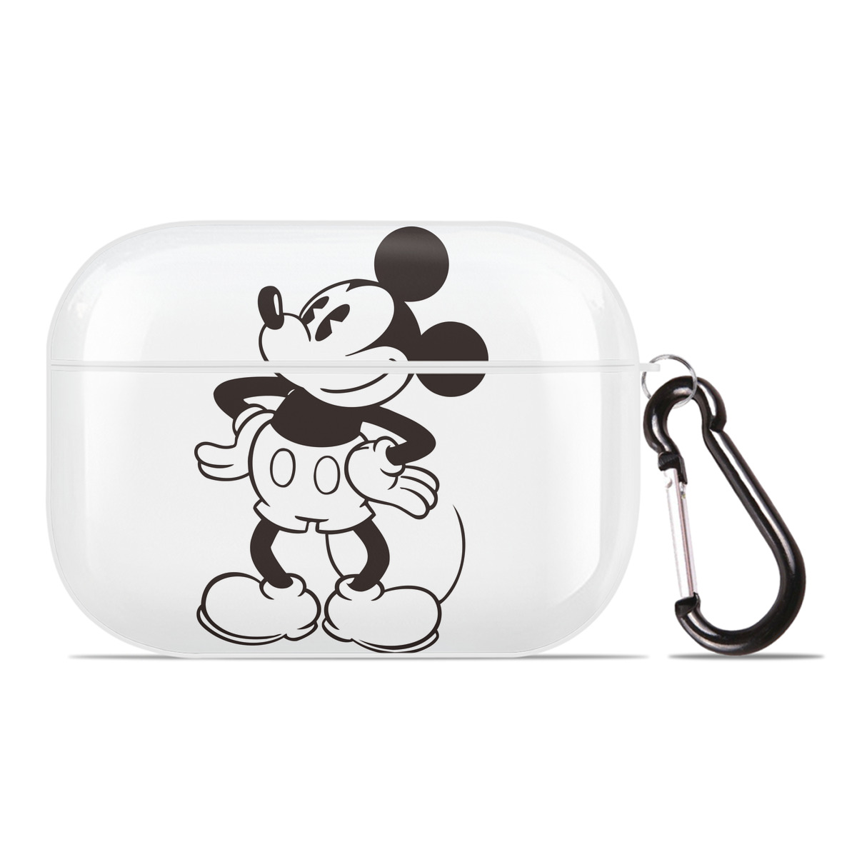 （画像用） ミッキーマウス Mickey Mouse 【AirPods Pro用】ハードシェル保護ケース 耐衝撃・防指紋・カラビナ付き商品仕様