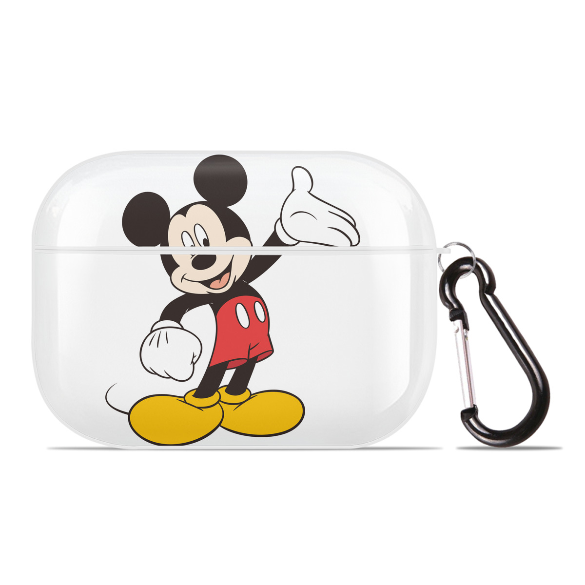 （画像用） ミッキーマウス Mickey Mouse 【AirPods Pro用】ハードシェル保護ケース 耐衝撃・防指紋・カラビナ付き商品仕様