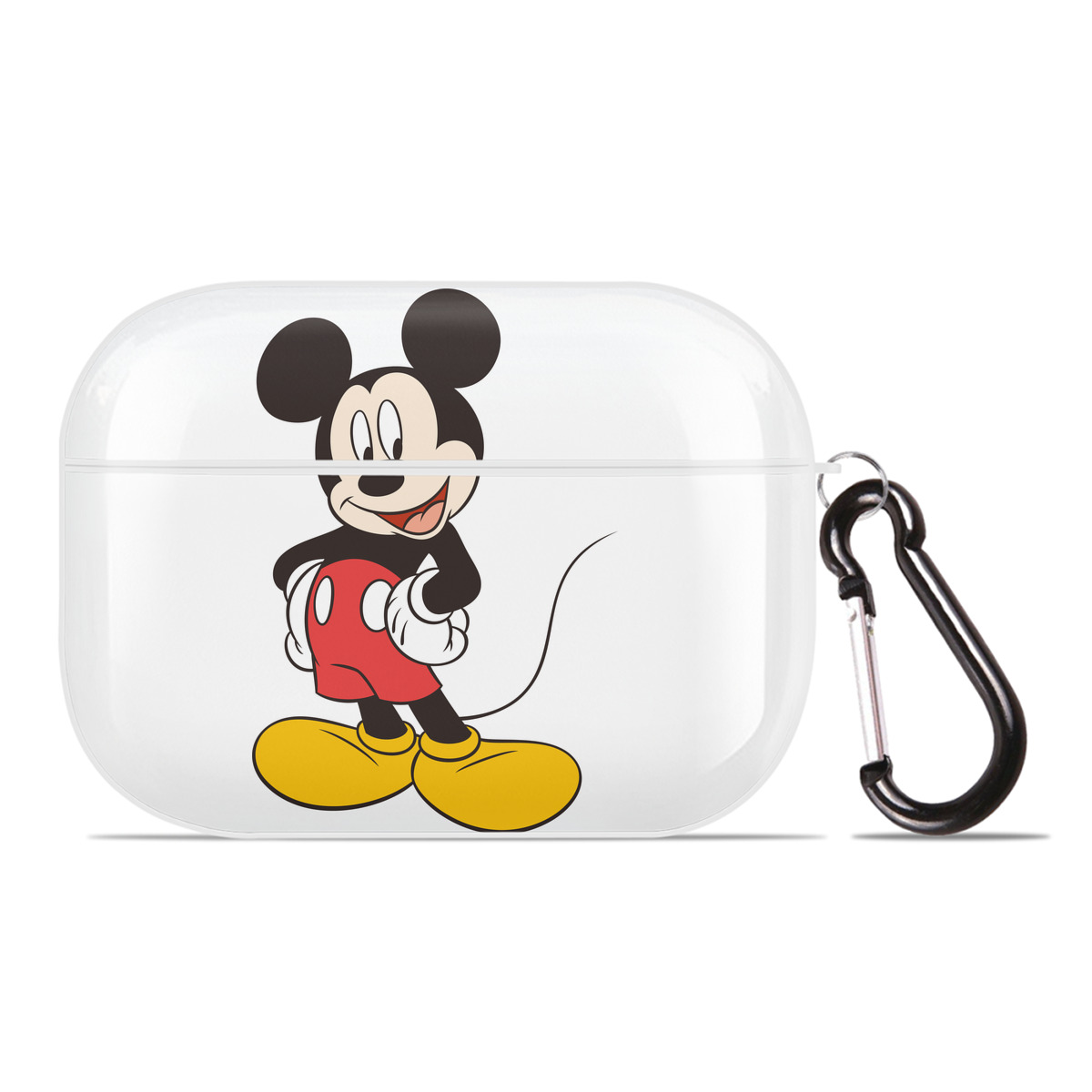 （画像用） ミッキーマウス Mickey Mouse 【AirPods Pro用】ハードシェル保護ケース 耐衝撃・防指紋・カラビナ付き商品仕様