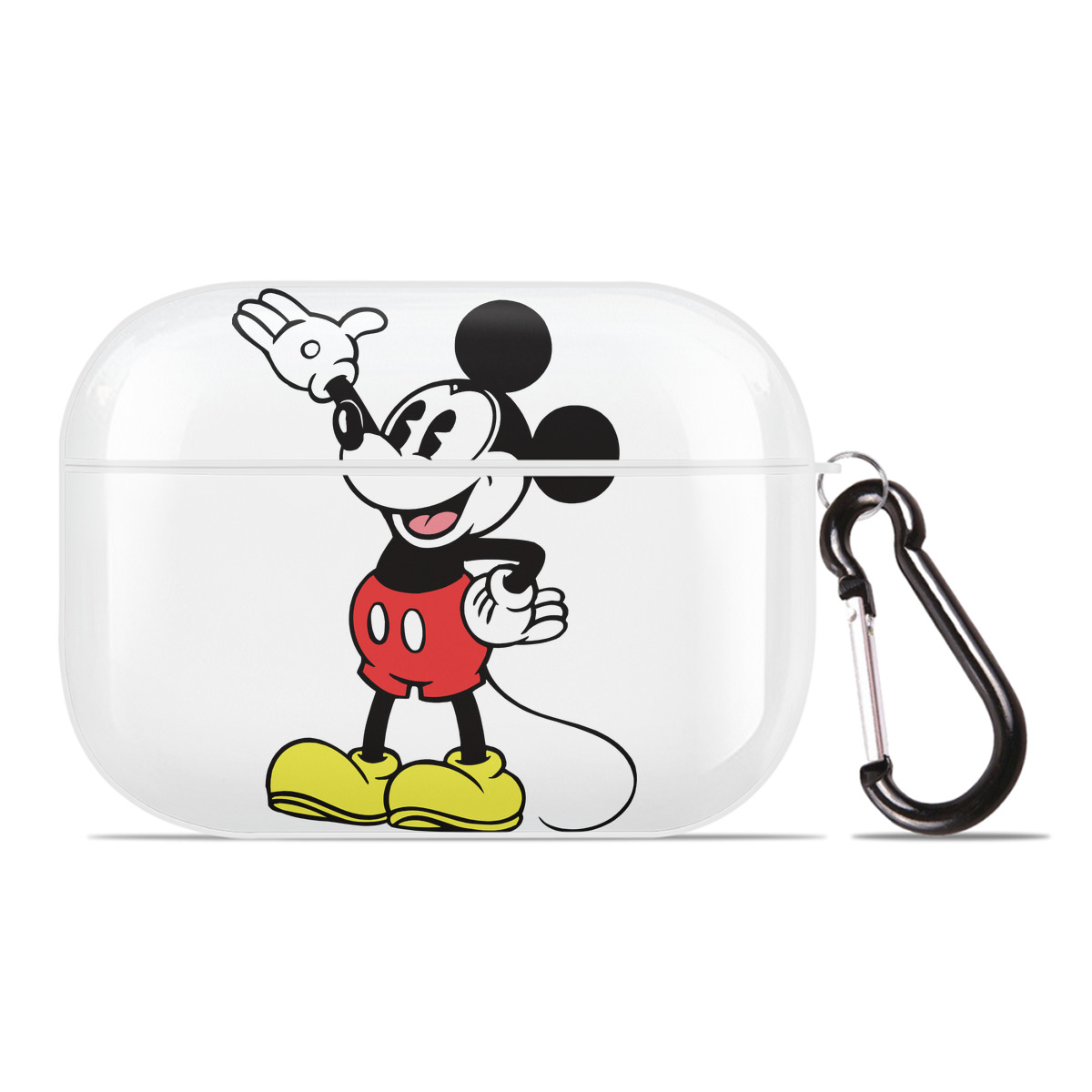 （画像用） ミッキーマウス Mickey Mouse 【AirPods Pro用】ハードシェル保護ケース 耐衝撃・防指紋・カラビナ付き商品仕様