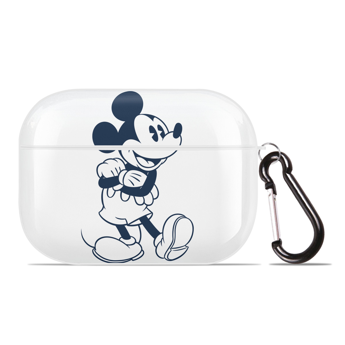 （画像用） ミッキーマウス Mickey Mouse 【AirPods Pro用】ハードシェル保護ケース 耐衝撃・防指紋・カラビナ付き商品仕様