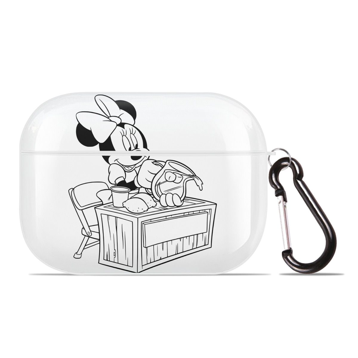 （画像用） ミッキーマウス Mickey Mouse 【AirPods Pro用】ハードシェル保護ケース 耐衝撃・防指紋・カラビナ付き商品仕様