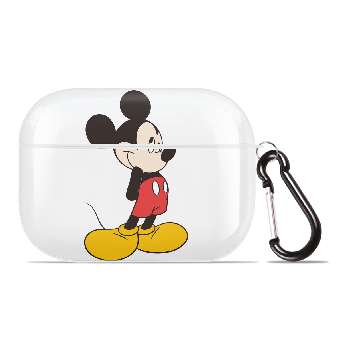 （画像用） ミッキーマウス Mickey Mouse 【AirPods Pro用】ハードシェル保護ケース 耐衝撃・防指紋・カラビナ付き商品仕様