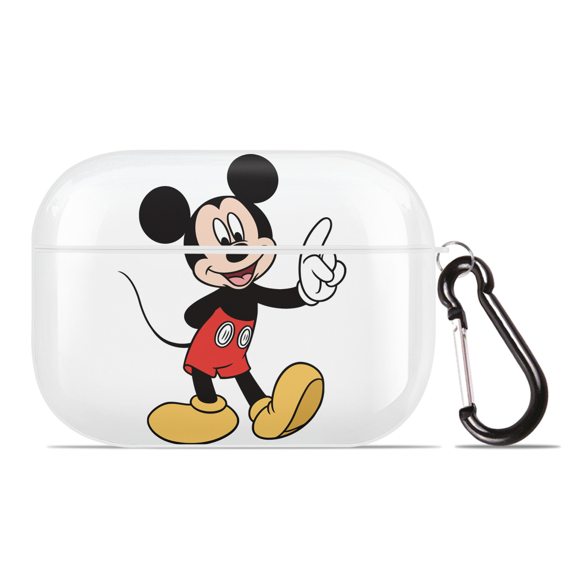（画像用） ミッキーマウス Mickey Mouse 【AirPods Pro用】ハードシェル保護ケース 耐衝撃・防指紋・カラビナ付き商品仕様