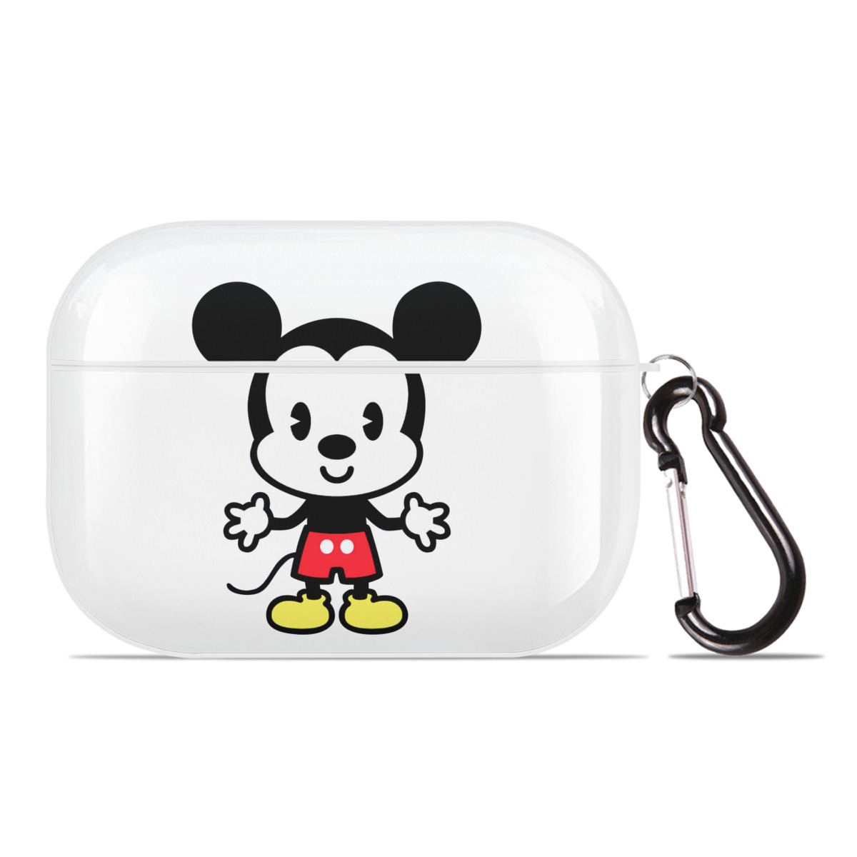 （画像用） ミッキーマウス Mickey Mouse 【AirPods Pro用】ハードシェル保護ケース 耐衝撃・防指紋・カラビナ付き商品仕様