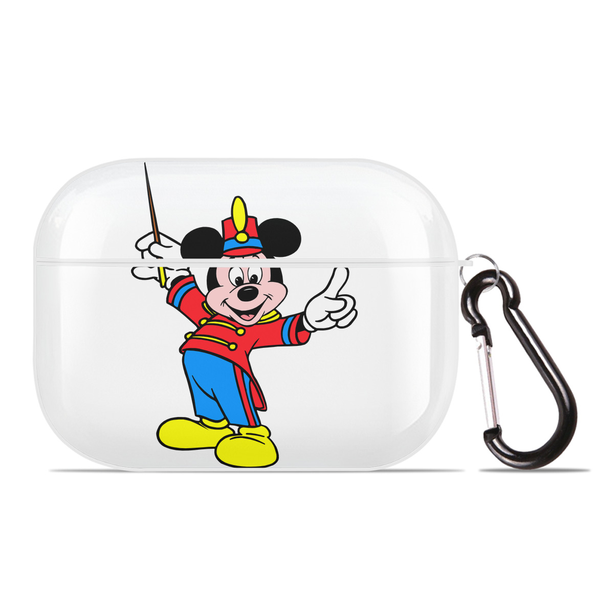 （画像用） ミッキーマウス Mickey Mouse 【AirPods Pro用】ハードシェル保護ケース 耐衝撃・防指紋・カラビナ付き商品仕様