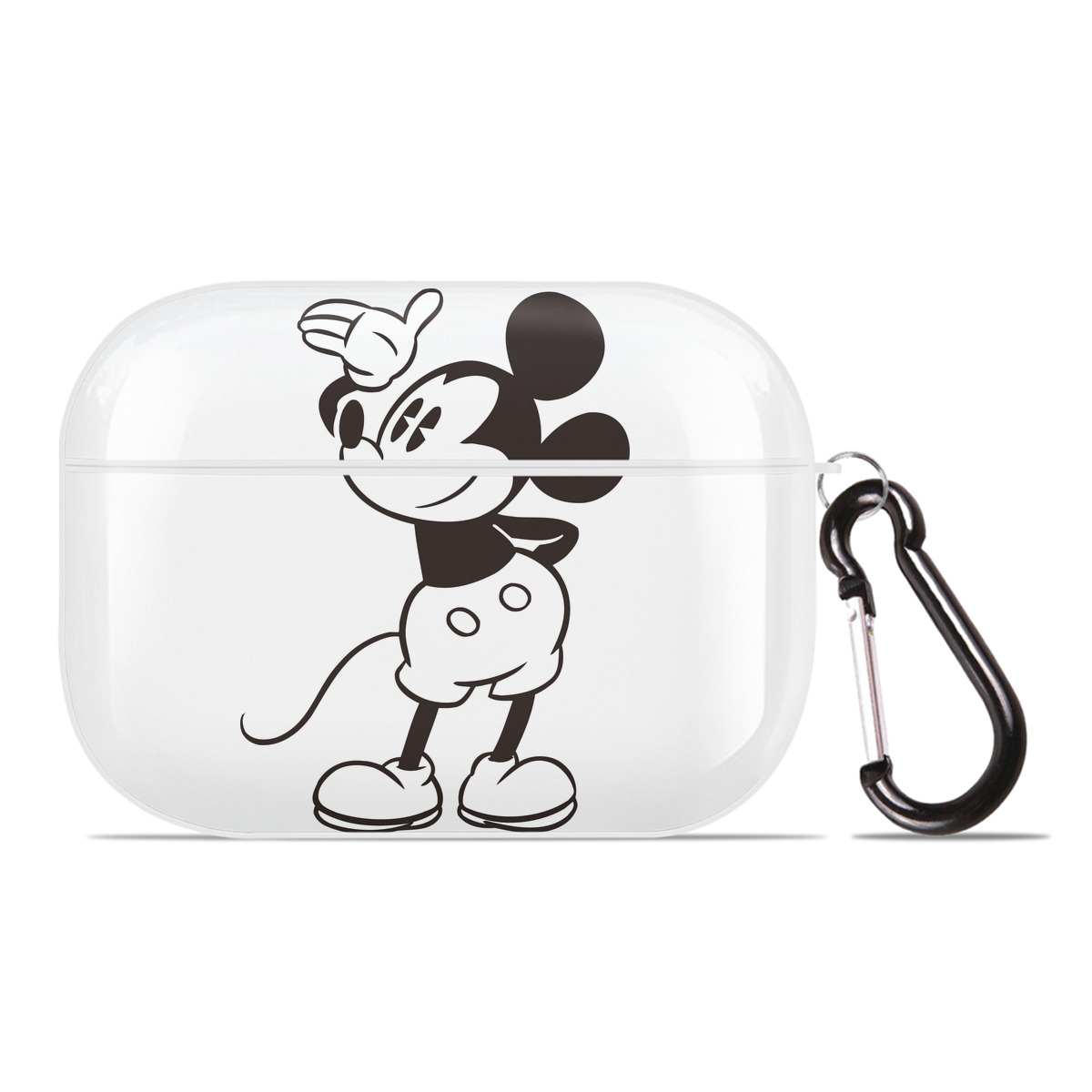 （画像用） ミッキーマウス Mickey Mouse 【AirPods Pro用】ハードシェル保護ケース 耐衝撃・防指紋・カラビナ付き商品仕様