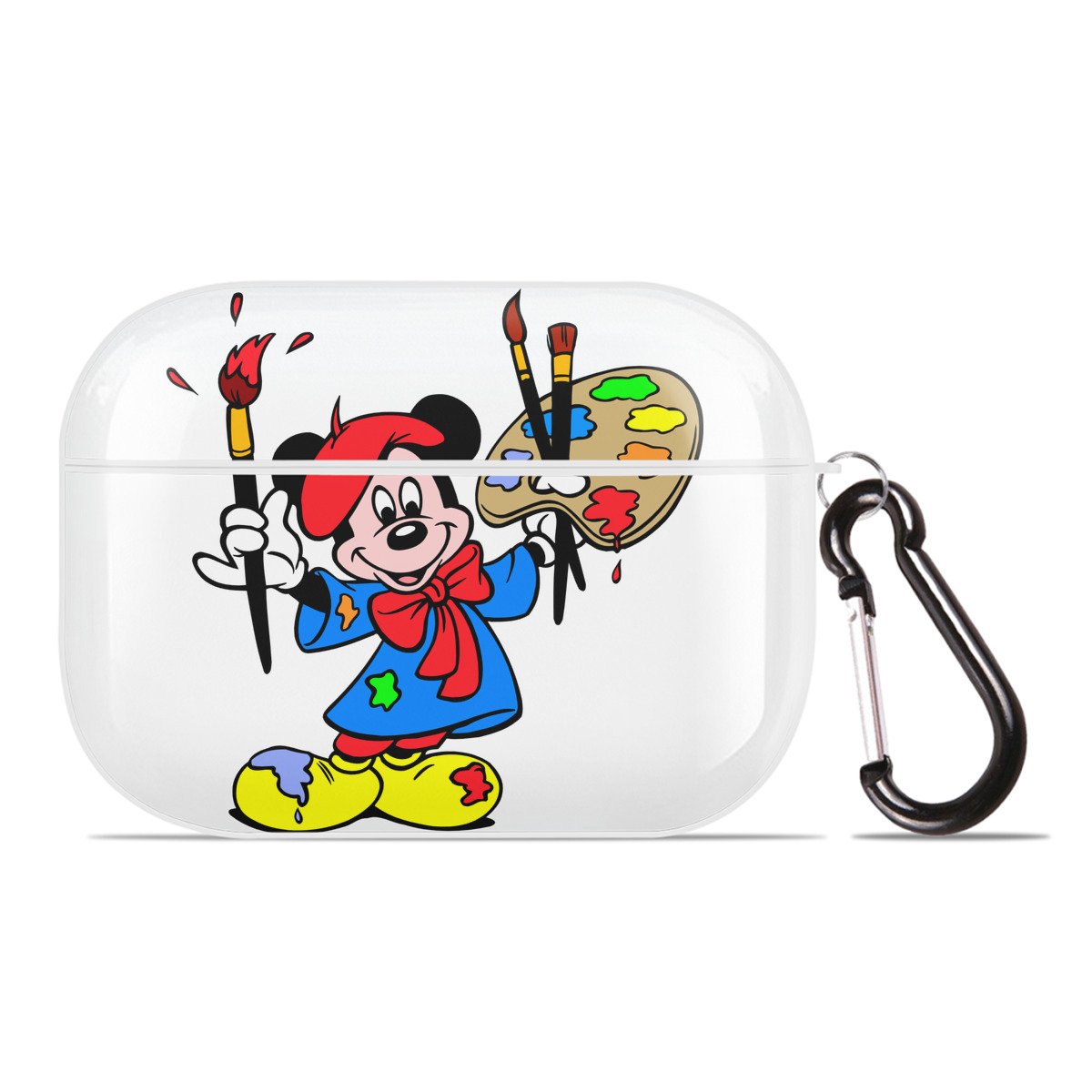 （画像用） ミッキーマウス Mickey Mouse 【AirPods Pro用】ハードシェル保護ケース 耐衝撃・防指紋・カラビナ付き商品仕様