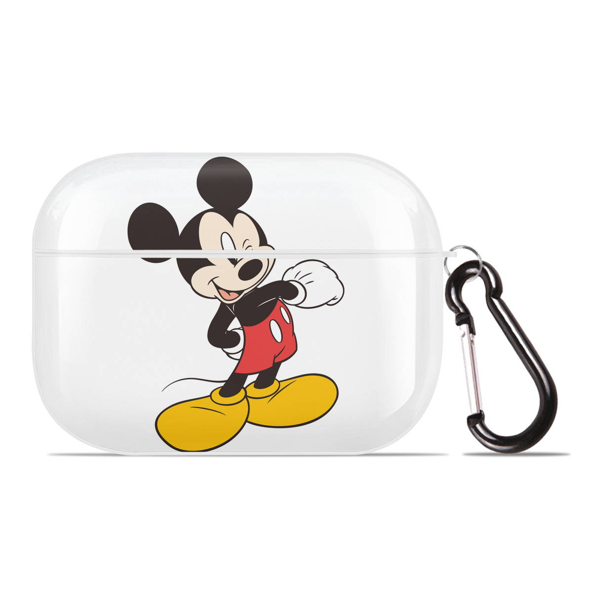 （画像用） ミッキーマウス Mickey Mouse 【AirPods Pro用】ハードシェル保護ケース 耐衝撃・防指紋・カラビナ付き商品仕様