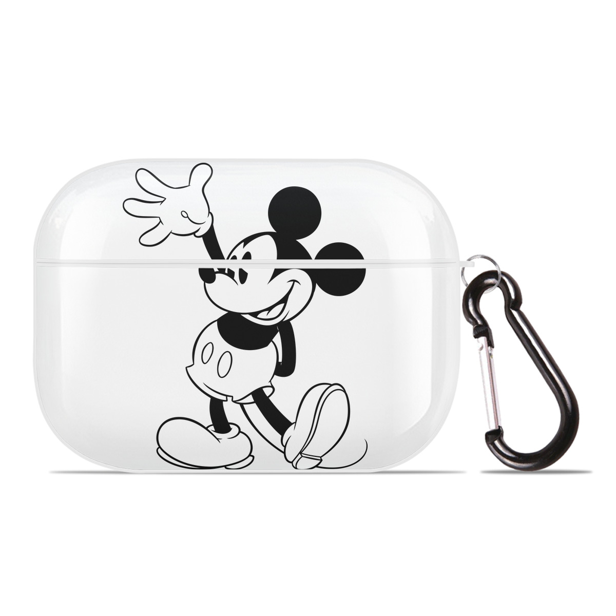 （画像用） ミッキーマウス Mickey Mouse 【AirPods Pro用】ハードシェル保護ケース 耐衝撃・防指紋・カラビナ付き商品仕様