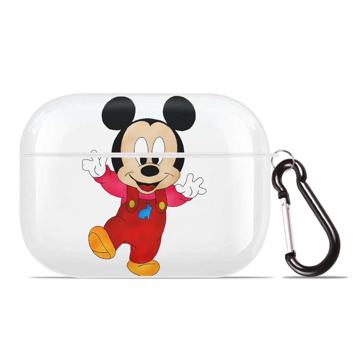 （画像用） ミッキーマウス Mickey Mouse 【AirPods Pro用】ハードシェル保護ケース 耐衝撃・防指紋・カラビナ付き商品仕様